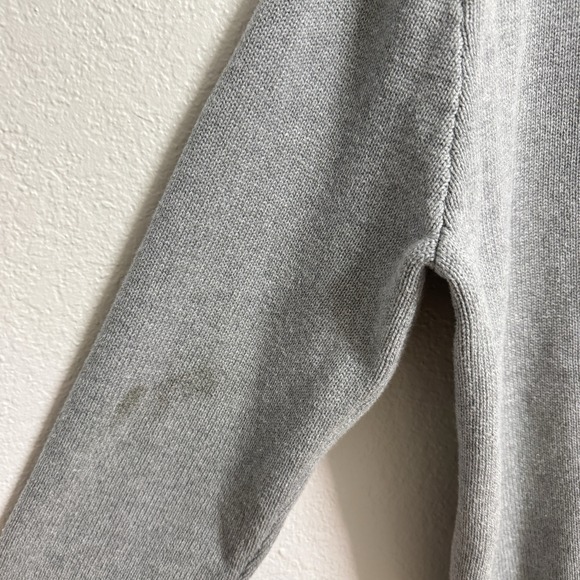 Polo Jeans Company Ralph Lauren Flag Sweater Mens Medium Gray 1/4 Zip Y2K - Picture 6 of 11